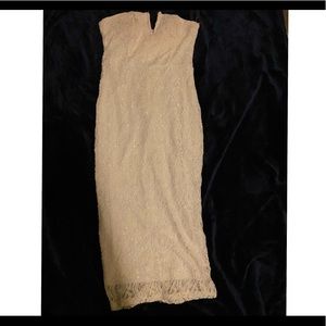 Beautiful Slim strapless white dress